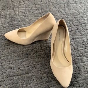 Tan wedge heels